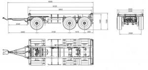 Прицеп контейнеровозный трехосный ЛТ8475-19